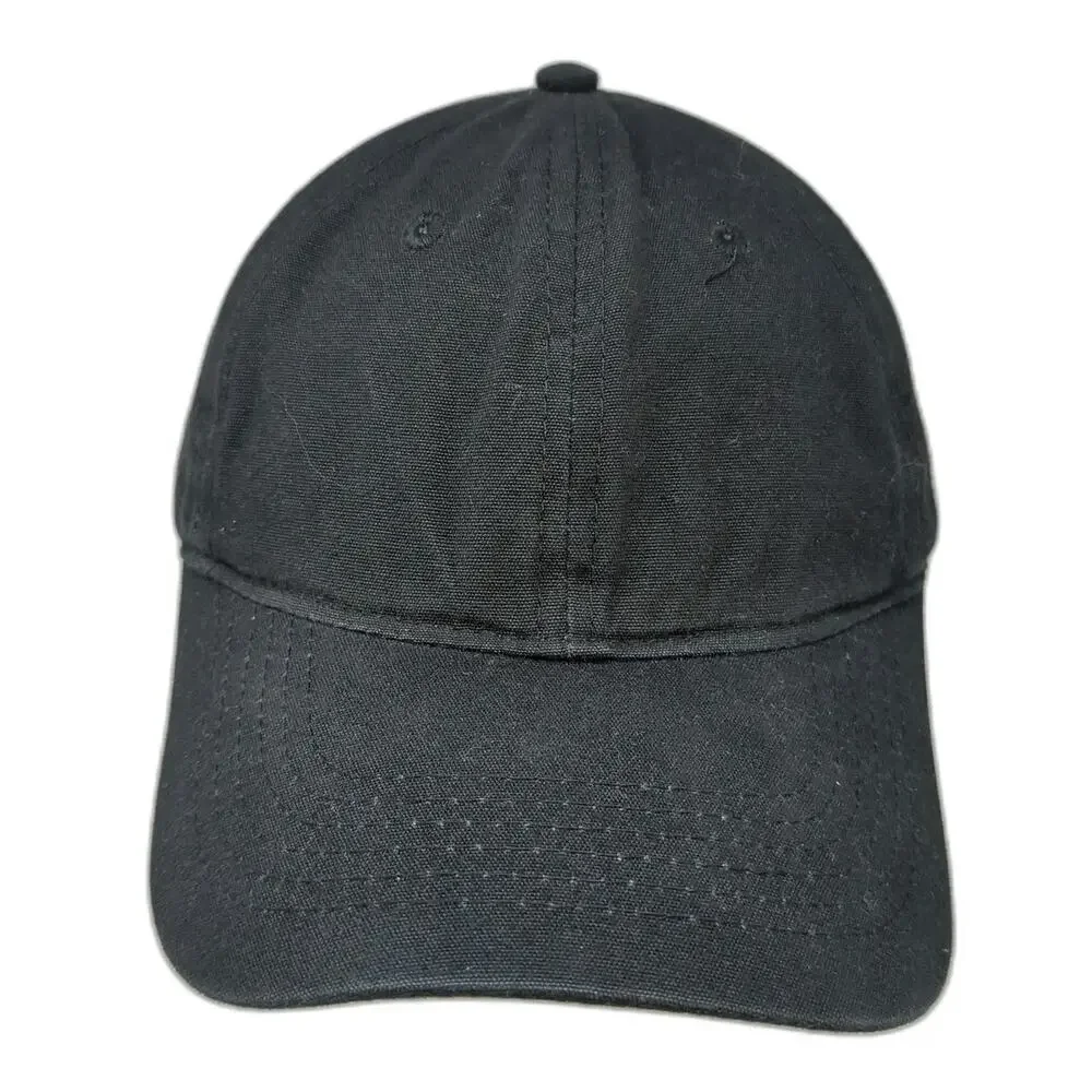 Port & Company Baseball Cap Black OSFM Heart Ribbon Blank Front Strapback Hat
